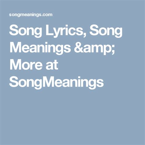 songmeanings|song analysis website.